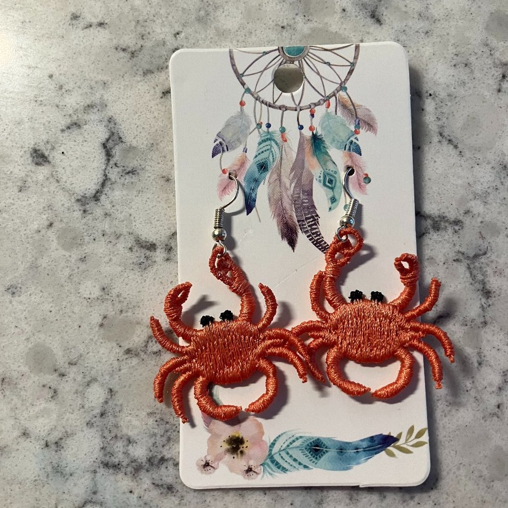 HANDCRAFTED CRAB EARRINGS
